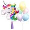 Rainbow Unicorn Latex Balloon Bunch