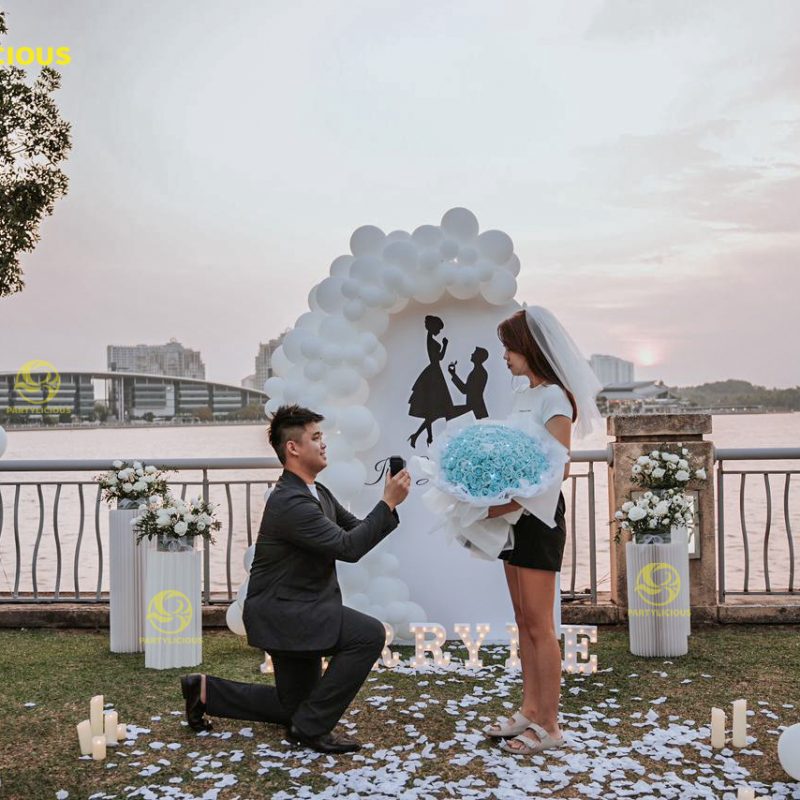 Anjoe Foamboard Backdrop Package balloons marriage proposal