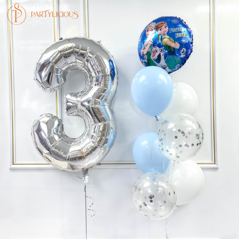 Frozen Number Balloon Bunch